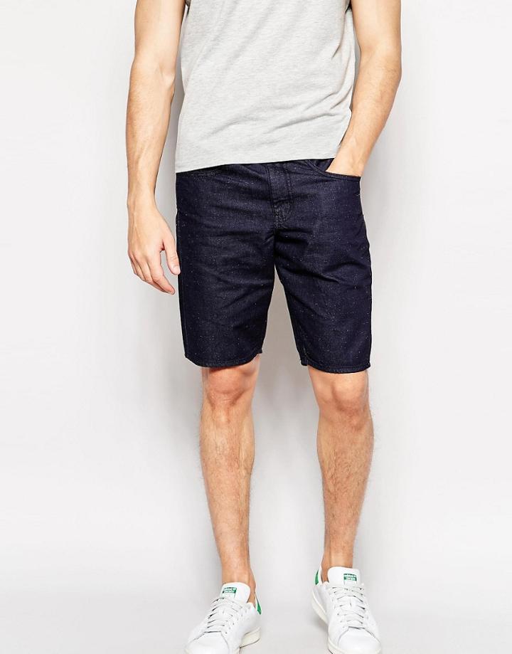 Native Youth Indigo Nep Shorts - Blue