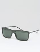 Giorgio Armarni Square Sunglasses Matte Green - Green