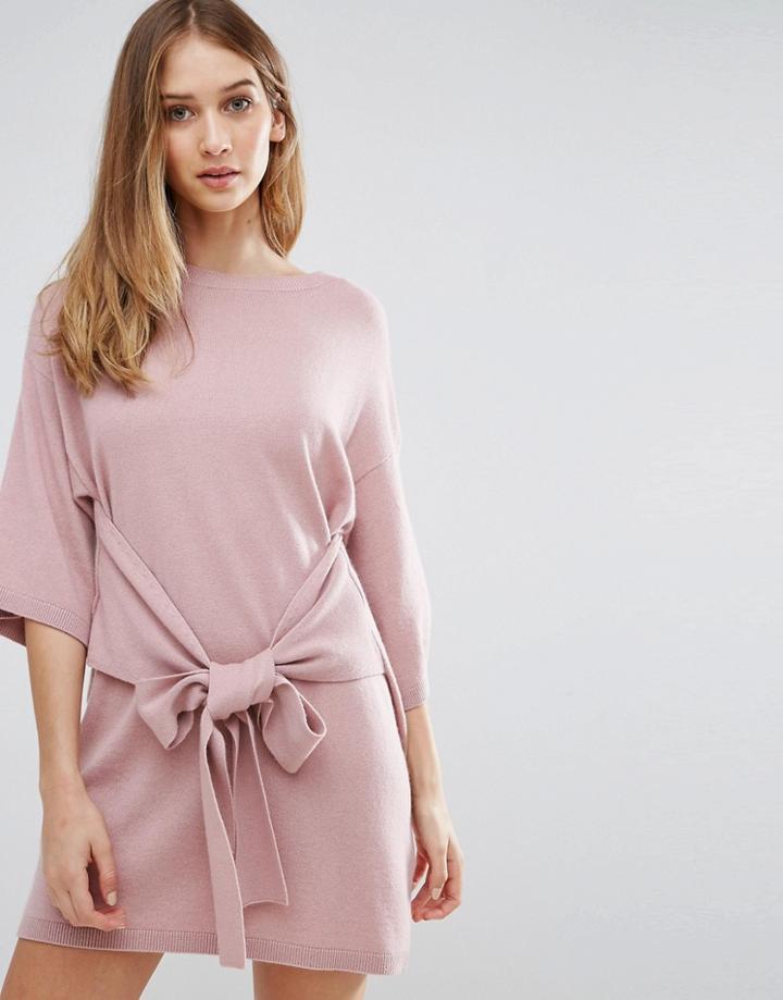 Ted Baker Oversized Tie T-shirt Dress - Pink
