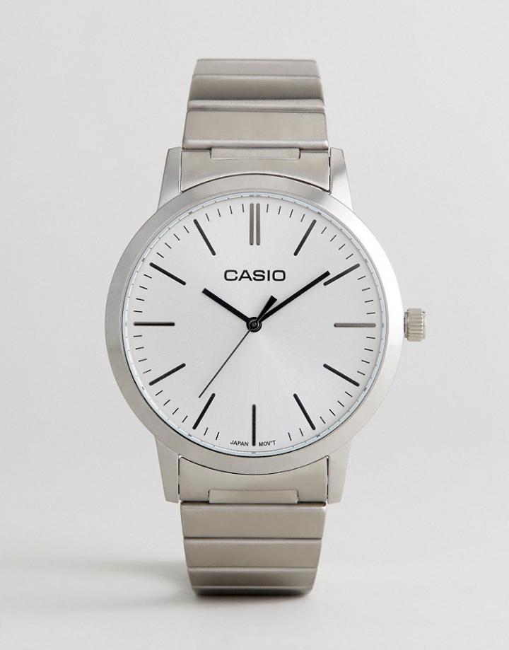 Casio Ltp-e118d-7aef Bracelet Watch In Silver - Silver