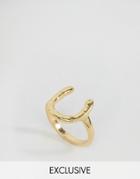 Designb London Horseshoe Ring - Gold