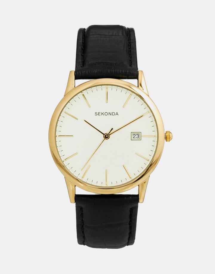 Sekonda Watch With Leather Strap 3697 - Black