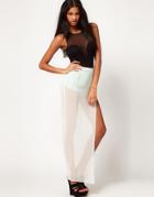 Asos Maxi Skirt With Sequin Knickers - Multi