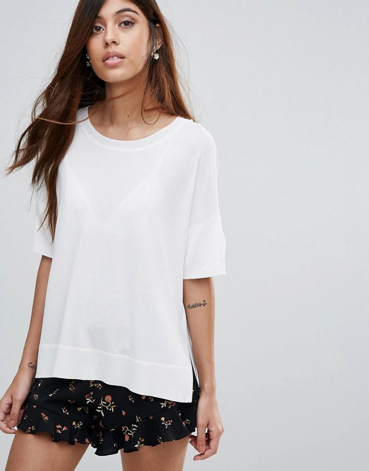 Selected Light Knitted Sweater - White