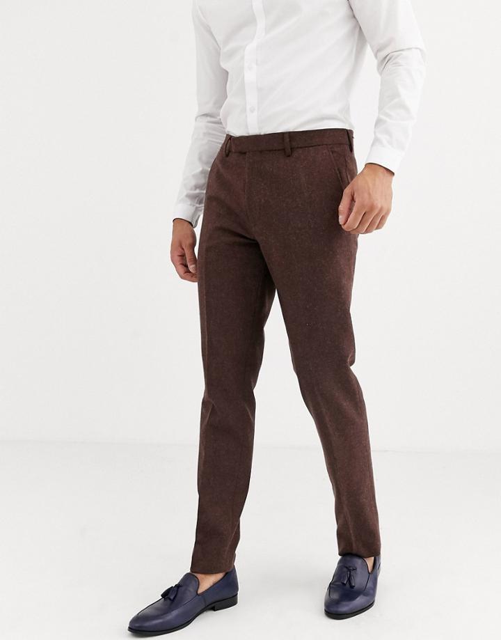 Harry Brown Wedding Tweed Heritage Slim Fit Suit Pants