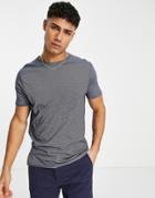 Brave Soul Crew Neck Striped T-shirt In Navy