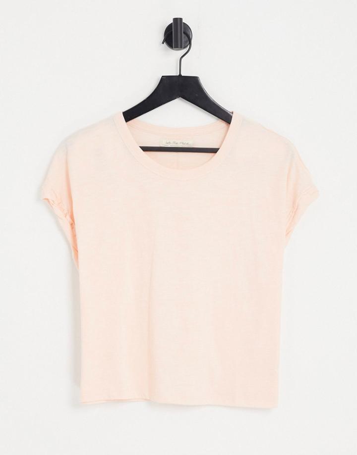 Free People You Rock T-shirt In Pale Pink
