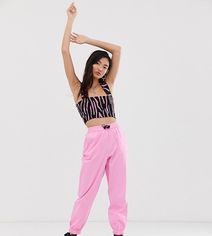 Collusion Cuffed Cargo Pants - Pink