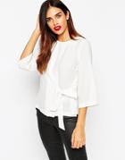 Asos Wrap Front Top - Ivory