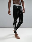 New Look Sport Reflective Tights In Black - Black