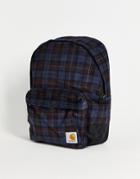 Carhartt Wip Flint Corduroy Backpack In Blue Check