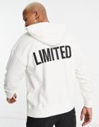 Night Addict Limited Back Print Hoodie In Cream-white