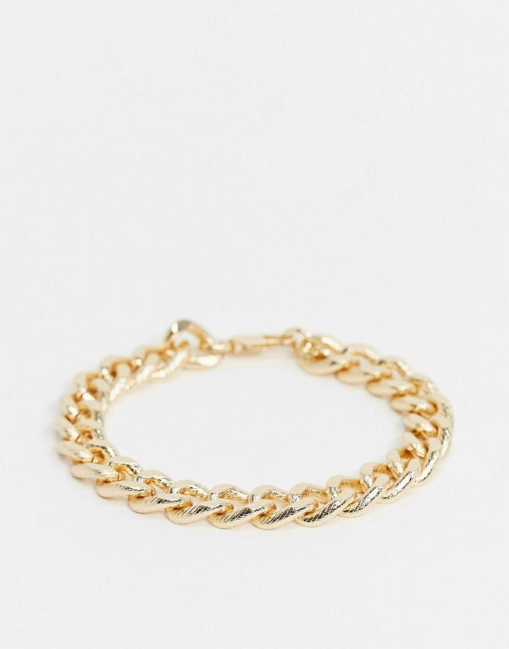 River Island Chunky Chain Bracelet In Gold