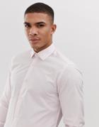 French Connection Plain Poplin Slim Fit Shirt-pink