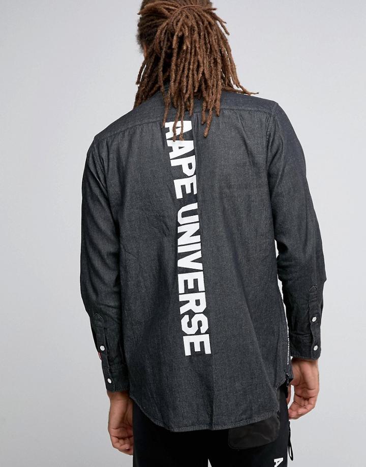 Aape By A Bathing Ape Shirt With Back Logo In Regular Fit - Black