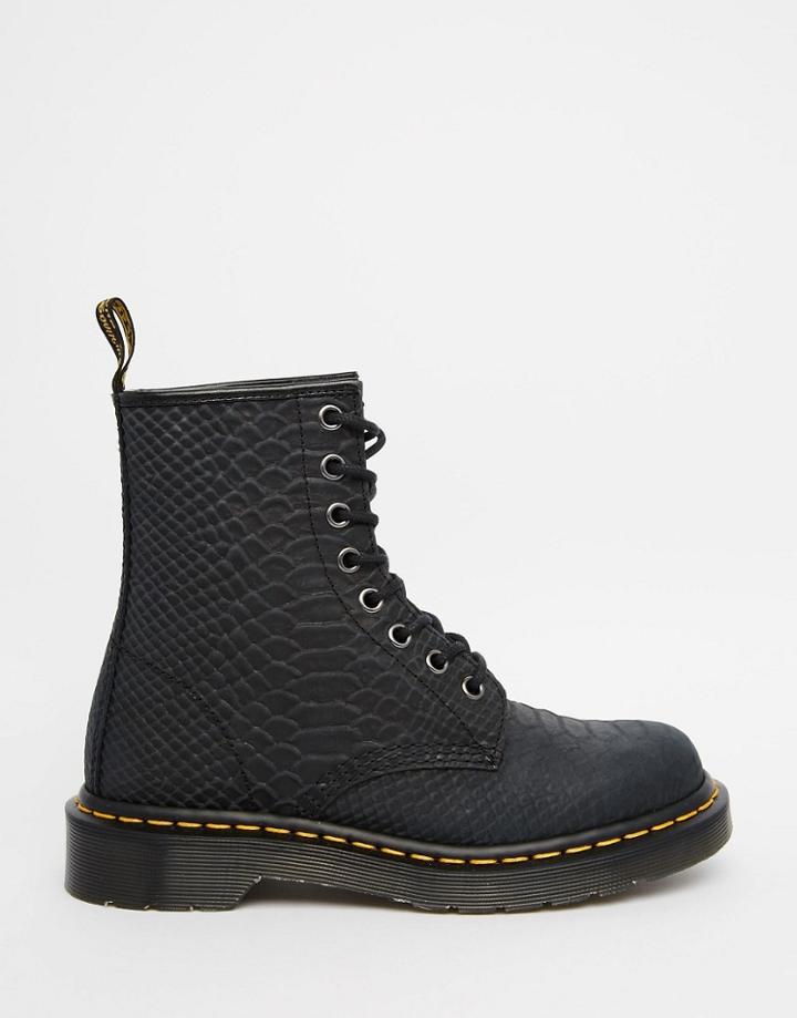 Dr Martens Black Python 1460 8-eye Boots - Black Python