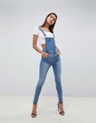 Liquor N Poker Skinny Overalls - Blue