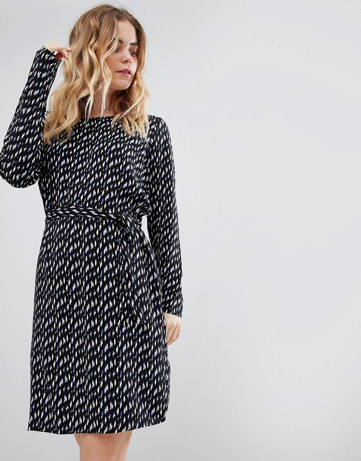 Ichi Floral Long Sleeve Dress - Multi