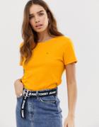 Tommy Jeans Classic Logo Organic Cotton T-shirt - Yellow