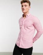 Farah Steen Slim Long Sleeve Shirt-pink