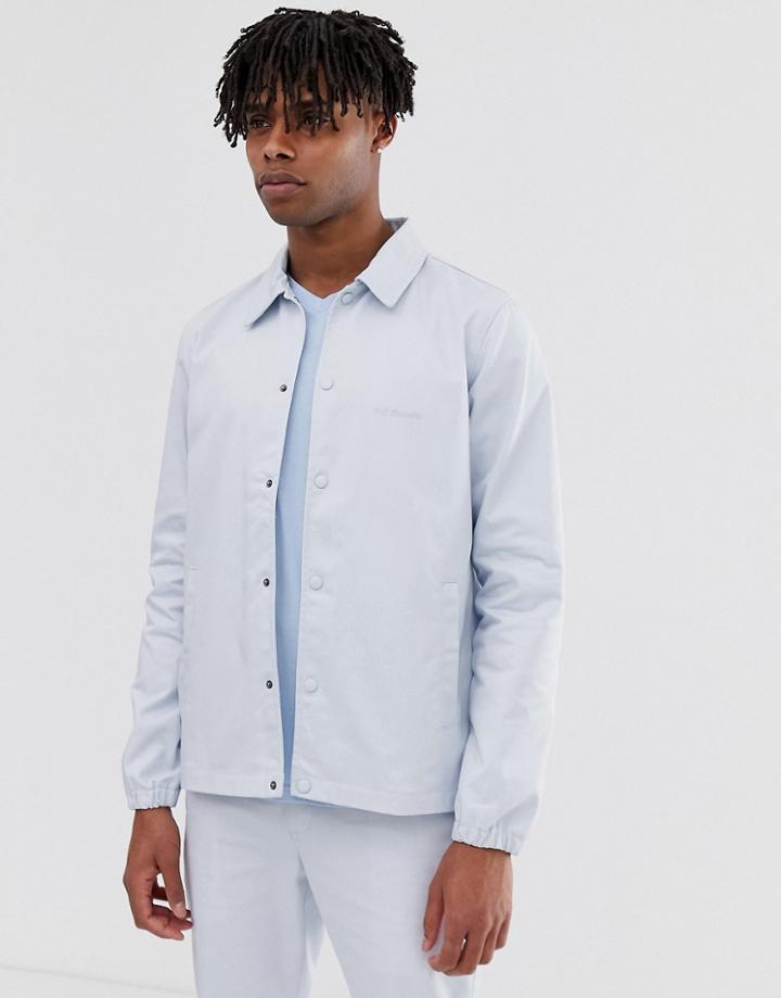 M.c.overalls Polycotton Coach Jacket In Light Blue - Blue