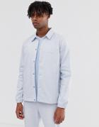 M.c.overalls Polycotton Coach Jacket In Light Blue - Blue