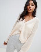 Micha Lounge Oversized Cardigan With Side Splits - Pink