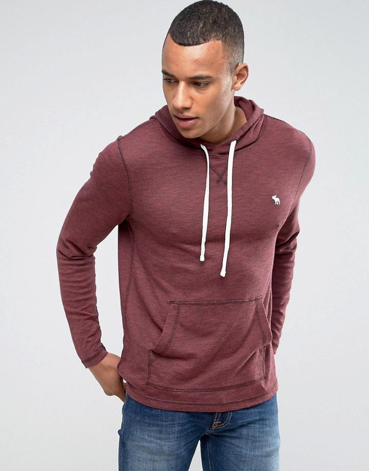Abercrombie & Fitch Overhead Hoodie Moose Logo In Red - Red