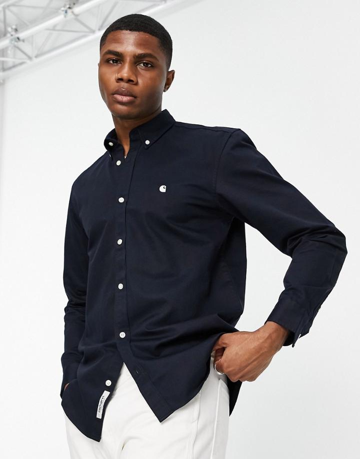 Carhartt Wip Madison Shirt In Navy