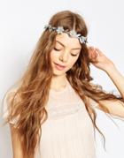 Asos Soft Flower Headband - Gray