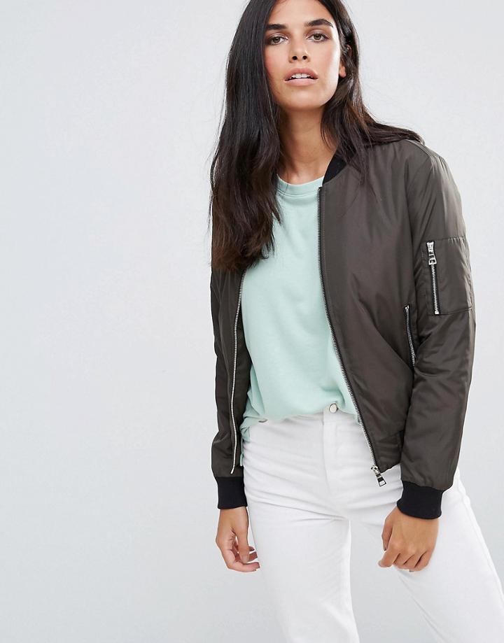 Jdy Hunt Woven Bomber Jacket - Green