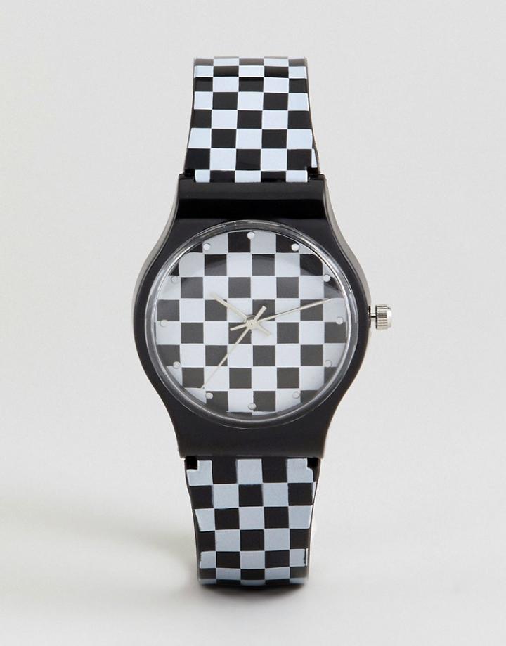 Asos Design Checkerboard Watch - Multi