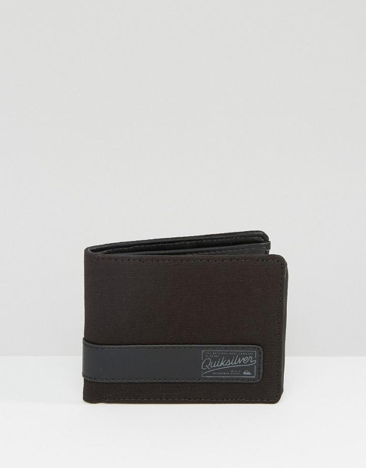 Quicksilver Macking Wallet In Black Leather - Black