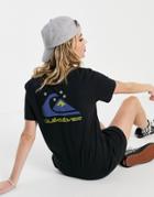 Quiksilver T-shirt Dress With Logo Print In Black