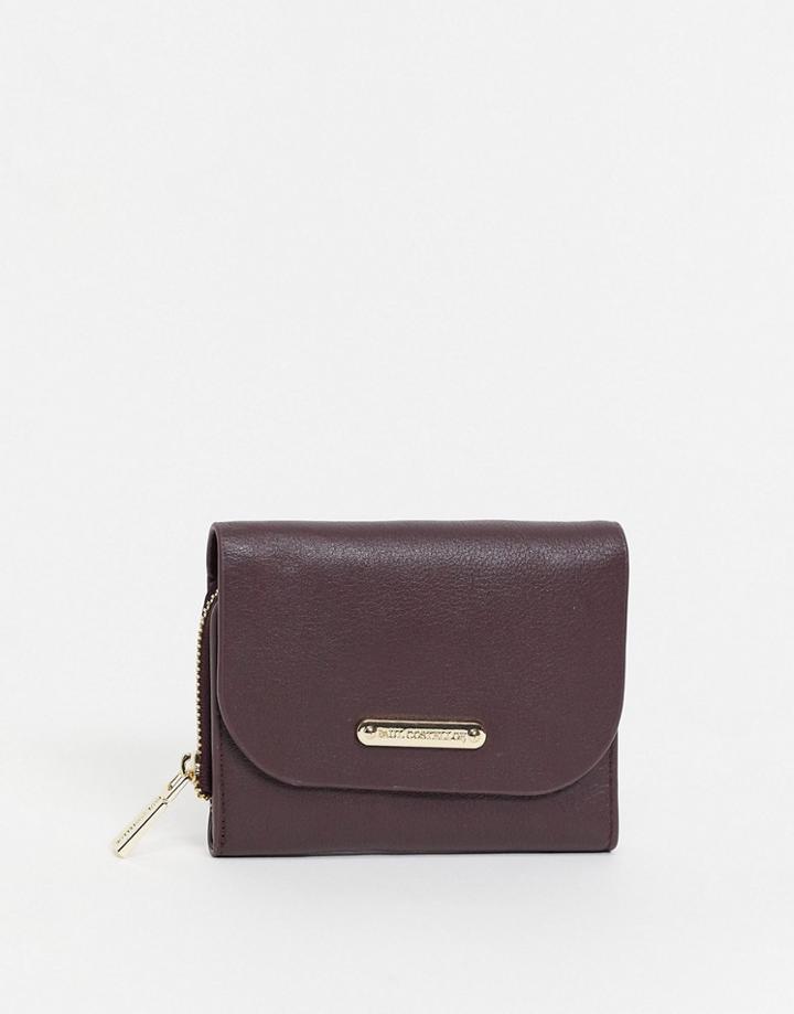 Paul Costelloe Leather Small Fold Over Wallet In Red