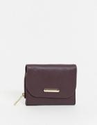 Paul Costelloe Leather Small Fold Over Wallet In Red