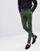 Asos Design Super Skinny Suit Pants In Khaki - Green