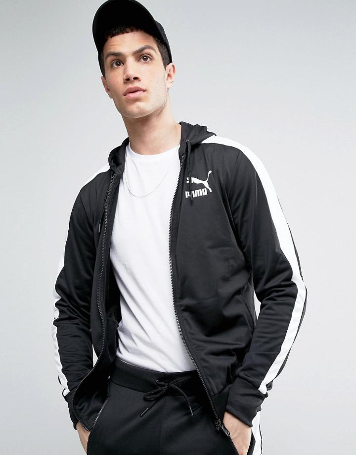 Puma Track Hoodie In Black - Black