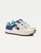 Tommy Jeans Basket Varsity Colorblock Sneakers In Multi