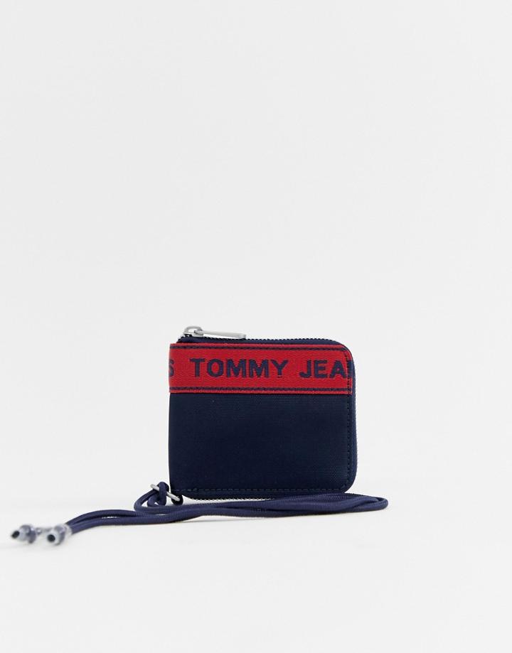 Tommy Jeans Logo Tape Cross Body Purse - Navy