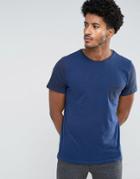 Mango Man T-shirt With Contrast Sleeves In Navy - Navy