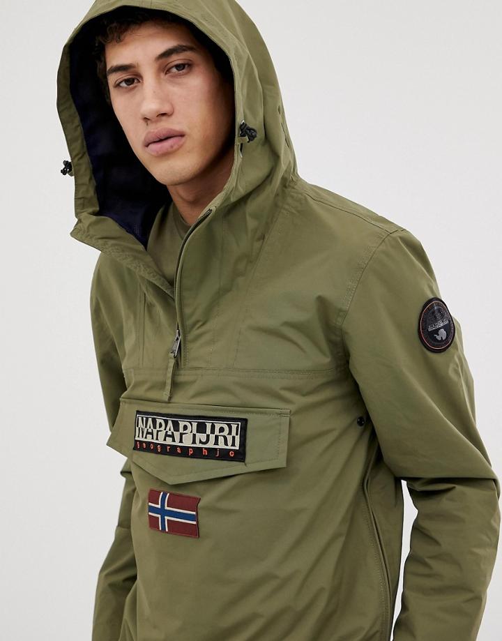 Napapijri Rainforest Jacket In Khaki-green