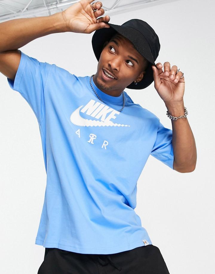 Nike Dna Hbr Logo Oversized T-shirt In Blue