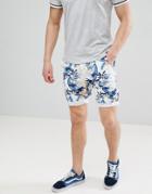 Jack & Jones Chino Shorts In Beach Print - White