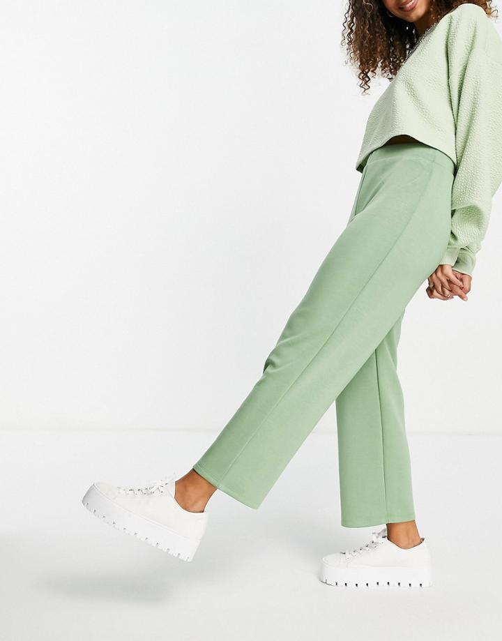 Vila Wide Leg Sweatpants In Green