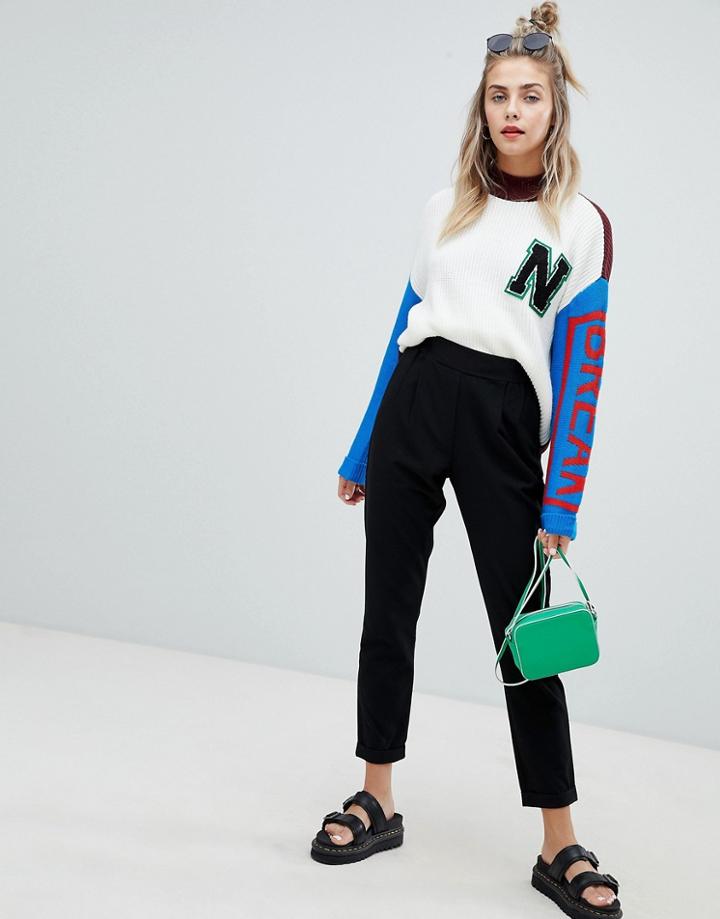 Noisy May Cigarette Pants In Black