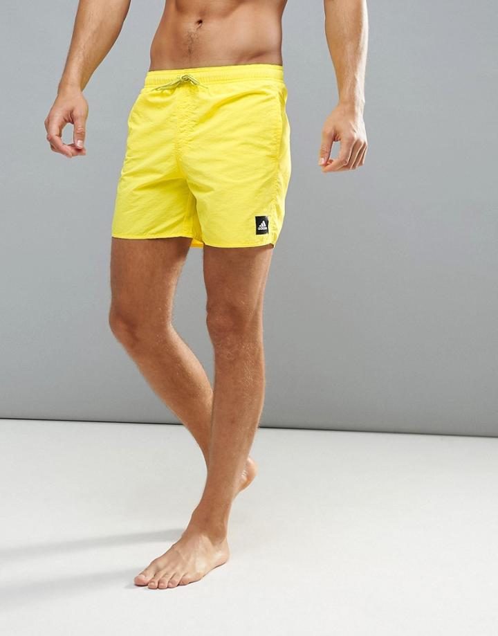 Adidas Swimming Solid Water Shorts In Yellow Bj8778 - Yellow