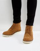 Dune Lace Up Boot In Tan Suede - Tan