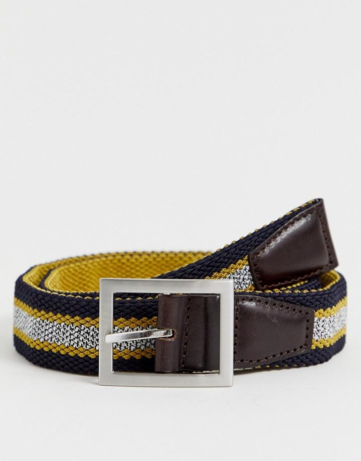 Ted Baker Spamm Webbing Belt In Navy - Navy
