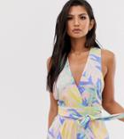 Sole East By Onia Exclusive Amelia Romper In Palm Print - Multi
